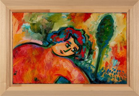 Mimmo Germanà (Catania, 1944 - Busto Arsizio, 1992) 
Senza titolo 1983
Olio su tela 50x80 cm