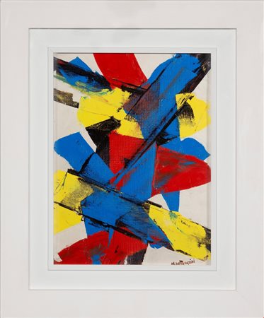 Luigi  Montanarini (Firenze, 1906 - Roma, 1998) 
Lacerazioni 1974
Olio su tela 40x30 cm