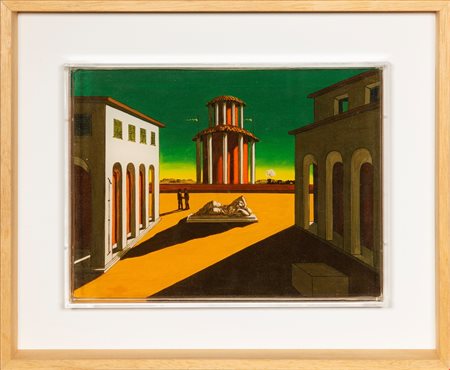 Giorgio Gost  
After De Chirico, Omaggio a Giorgio De Chirico 2022
Tecnica mista su tela di resina 25x33 cm