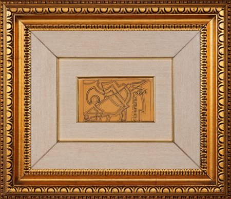 Gino Severini  
Studio 1958 ca
Tecnica mista su carta 8,4x14,6 cm