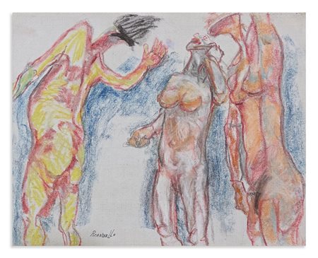 PIRANDELLO FAUSTO (1899 - 1975) - BAGNANTI (PRIMI ANNI '60).