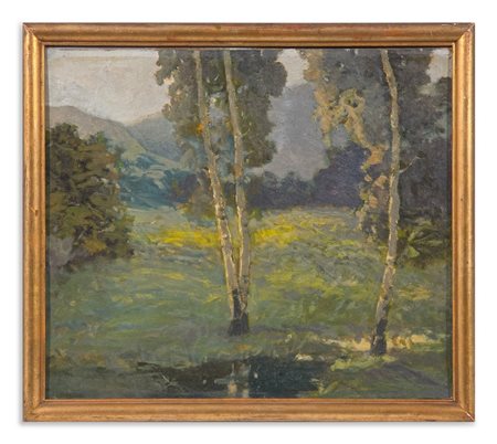 VON HORVATH LAIOS (1903 - 1968) - PAESAGGIO CON BETULLE .