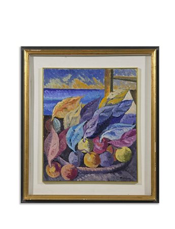 TERRUSO SAVERIO (1939 - 2003) - PIATTO CON FRUTTA.