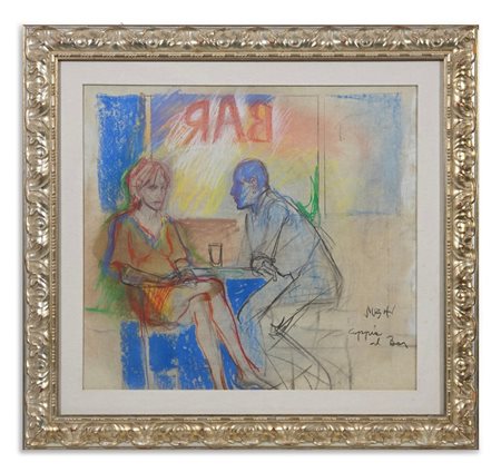 SUGHI ALBERTO (1928 - 2012) - COPPIA AL BAR.