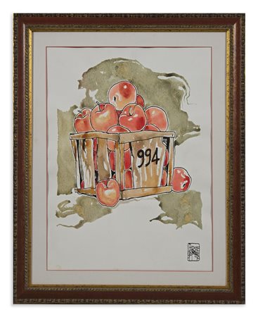 PEROTTO UMBERTO (n. 1945) - CESTA DI MELE .