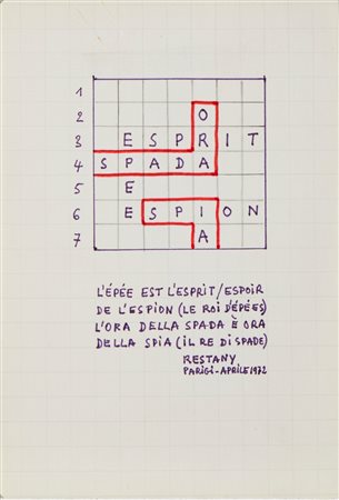 RESTANY PIERRE (1930 - 2003) - IL RE DI SPADE.