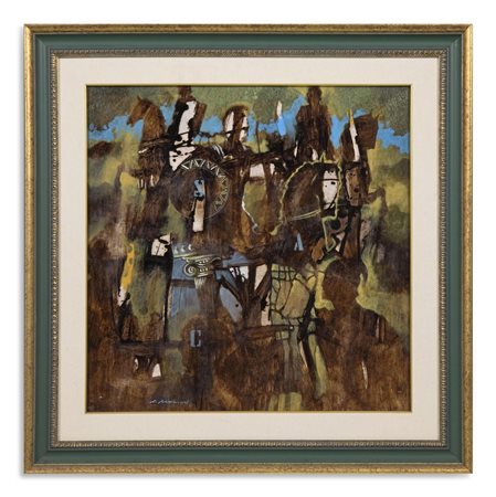 AMBROSI ROMILDO (n. 1965) - BATTAGLIA TRA I RUDERI.