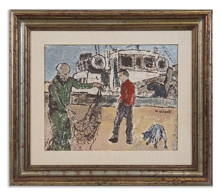 MAZZONI CARLO (n. 1922) - VECCHIO PESCATORE.