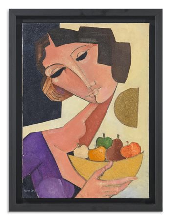 LANDI BRUNO (n. 1941) - DONNA CON FRUTTA.