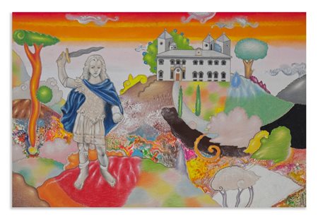 ALINARI LUCA (1943 - 2019) - PAESAGGIO CON ARCANGELO.
