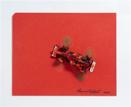 AUBERTIN BERNARD (1934 - 2015) - VOITURE BRULEE.
