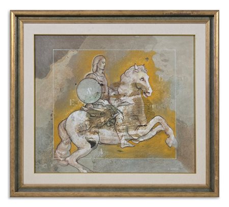 AMBROSI ROMILDO (n. 1965) - AMAZZONE - FRAMMENTI DI AFFRESCO.