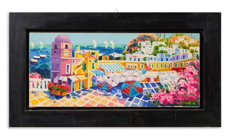 FACCINCANI ATHOS (n. 1951) - LA PIAZZETTA DI CAPRI E COLORI E LUCE.