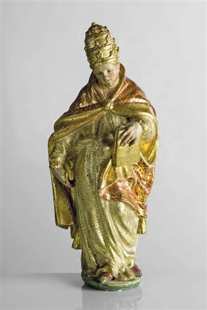 Scuola Lombarda del XVII secolo SAN GEROLAMO scultura in legno policromo e...