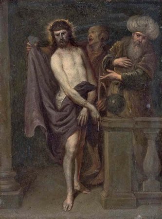 Luciano Borzone Genova 1590 – 1645 ECCE HOMO olio su rame, cm 23,5x17,5.