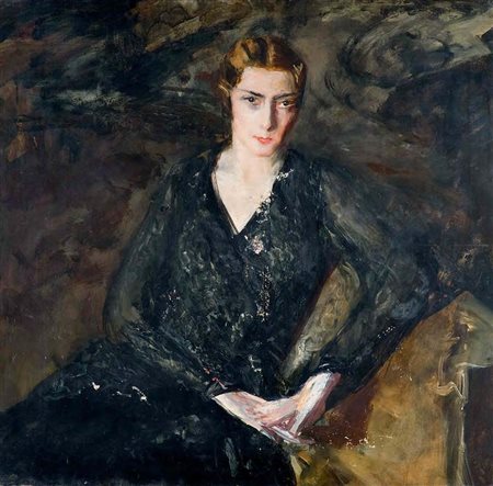 Guido Tallone Bergamo 1894 – Alpignano 1967 TULLIA DELLA LONGA olio su tela,...