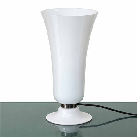 Venini - Lampada modello anni Trenta in vetro di Murano bianco, 1997