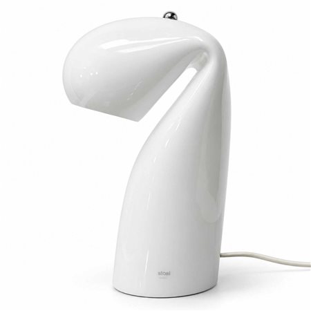 Vistosi (Murano 1989)  - Lampada da tavolo mod. Bissa in vetro opalino