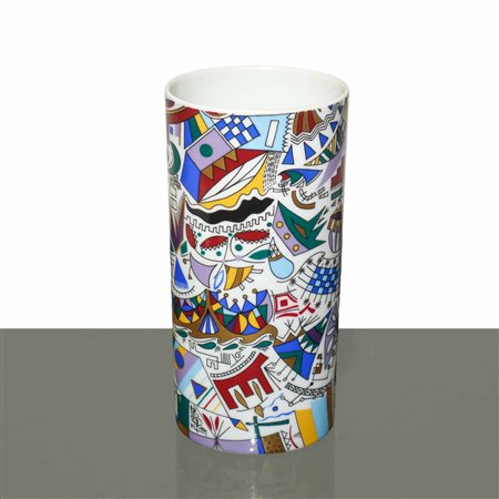 Rosenthal Group Germany - Vaso collezione Studio Line dipinto policromo