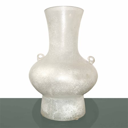 Seguso Murano (Murano, Venezia 1397)  - Vaso in vetro scavo manifattura Seguso
