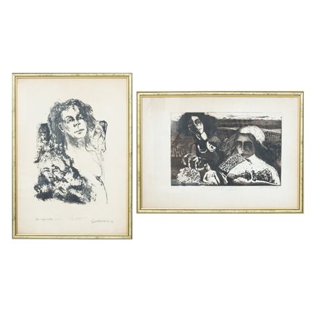 PIPPO GAMBINO, Due litografie