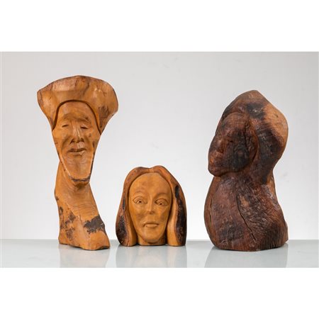 A. LO GIUDICE, Tre sculture in legno