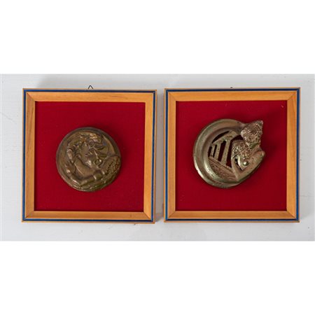 VINCENZO GENNARO, Due medaglioni in bronzo