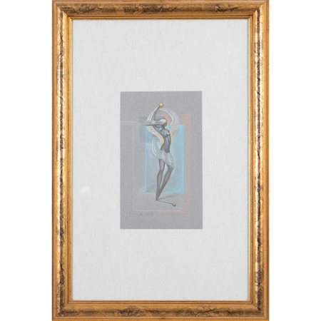 AUGUSTO CONTI, Tempera su cartone