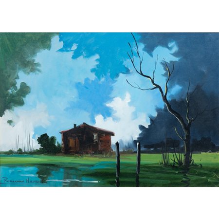 ROMANO MUSSOLINI, Olio su tela