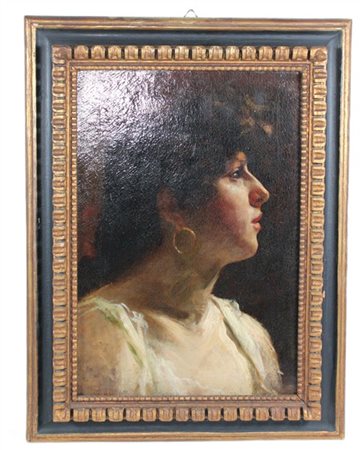 Scuola lombarda del secolo XIX

"Fanciulla di profilo" 
olio su tela (cm 50x32)