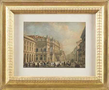 Scuola del secolo XIX

"Il Teatro alla Scala" 
tempera su carta su base di acqu