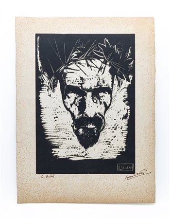 Lorenzo Viani "Cesare Battisti" 
xilografia (cm 42x30)
firmato sull'impressione