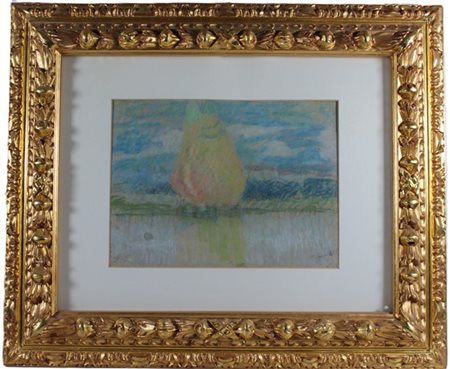 Michele Cascella "Vele sulla Pescara" 
tecnica mista su carta (cm 32x40)
firmato
