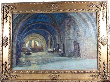 Alessandro Gallotti "La festa del Perdono ad Assisi" 
olio su tela (cm 60x90)
fi