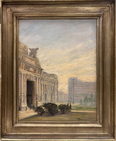 M. Rosso

"Milano, Nuova Stazione Centrale" 1937
olio su compensato (cm 65x50)