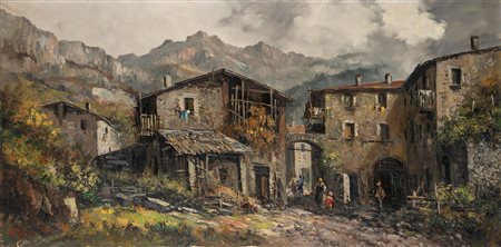Ercole Magrotti (Milano 1890 - Roma 1967)  - Baite in montagna
