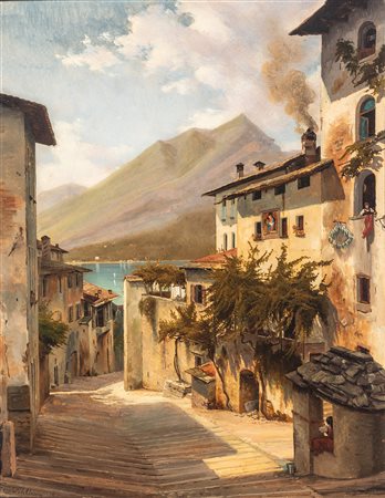August Wilhelm J. Ahlborn (Hannover 1796 - Roma 1857)  - Bellagio, 1841
