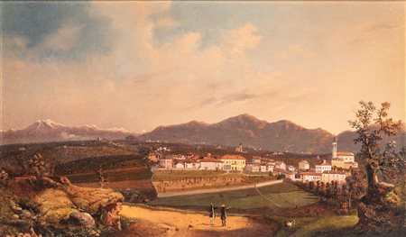 Scuola del secolo XIX - Veduta di Renate