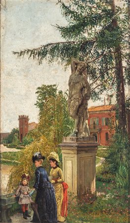Antonio Malchiodi (Piacenza 1848 - Nembro 1915)  - Al parco