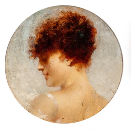 Bruto Mazzolani (Ferrara 1880 - Milano 1949)  - Profilo femminile