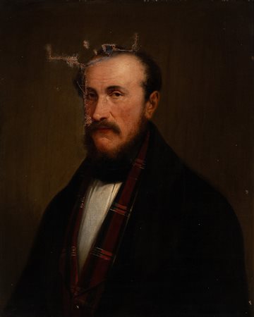 Attribuito ad Adeodato Malatesta (Modena 1806 - 1891)  - Ritratto virile