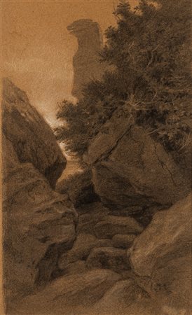 Ettore Ferrari (Roma 1845 - 1929)  - Nel bosco