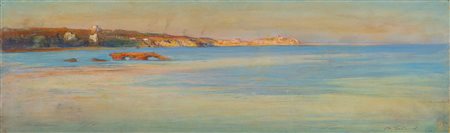 Arturo Vertunni (Roma 1860 - 1910)  - La villa di Nerone ad Anzio e il Molettone