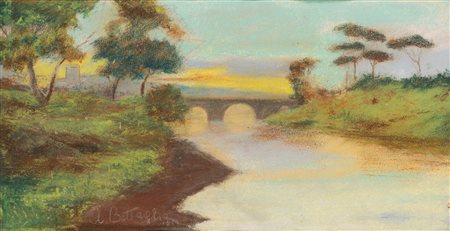 Alessandro Battaglia (Roma 1870 - 1940)  - Aniene, 1919