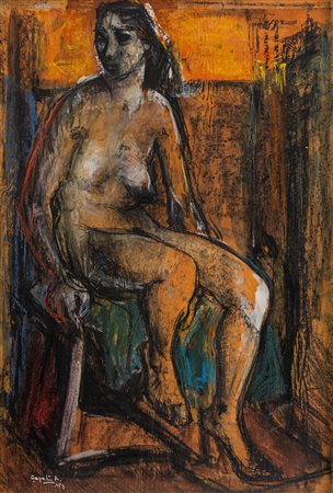 Rubens Capaldo (Parigi 1908 - Napoli 1998)  - Nudo femminile, 1958
