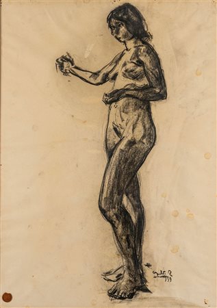Rubens Capaldo (Parigi 1908 - Napoli 1998)  - Nudo di donna, 1959
