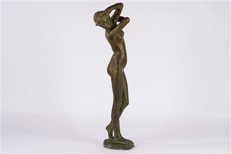 Saverio Gatto (Reggio Calabria 1877 - Napoli 1959)  - Donna con braccia alzate