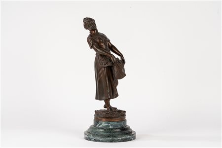 Scuola italiana, secolo XIX - Il grembiule fiorito