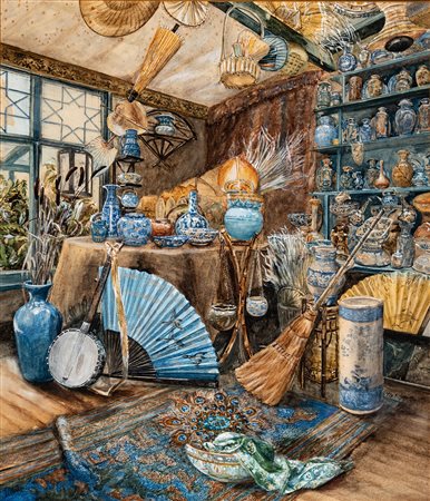 Scuola inglese, fine secolo XIX - inizio secolo XX - La collezione di ceramiche