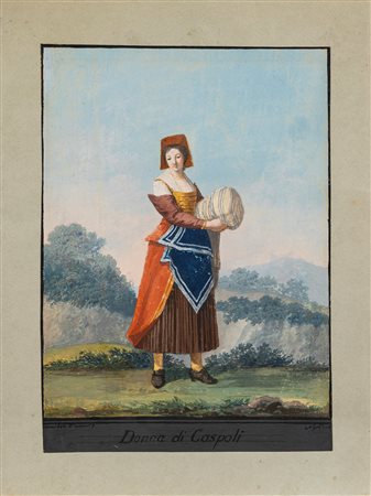 Alessandro D'Anna (Palermo 1746 - Napoli 1810)  - Donna di Caspoli